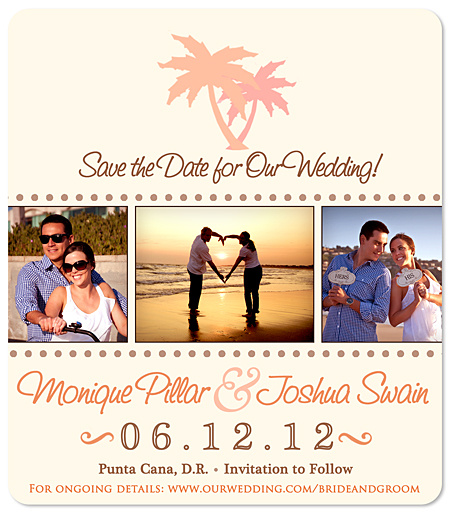 Pallm Tree Save the Date Magnet